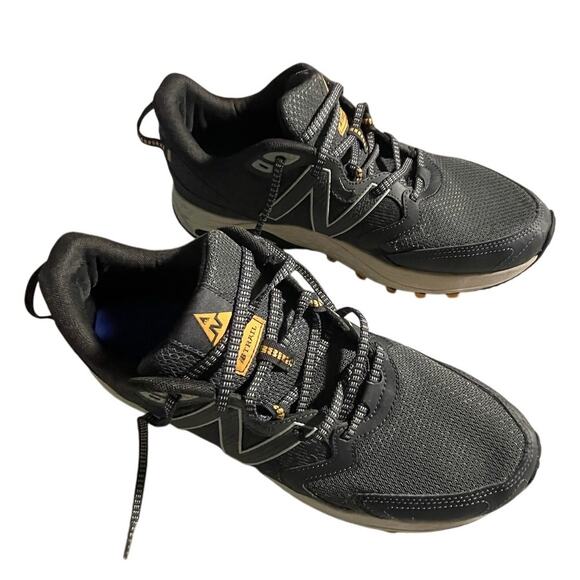 New Balance-Men’s 410 Trail Shoes - 11.5 - All Terrain - Gray/Black/Yellow - EUC - Picture 1 of 10